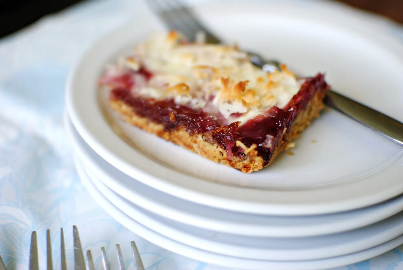 Oat, Coconut And Raspberry Bars