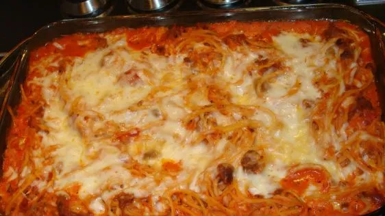 On The Fly Spaghetti Pie – Baked Spaghetti