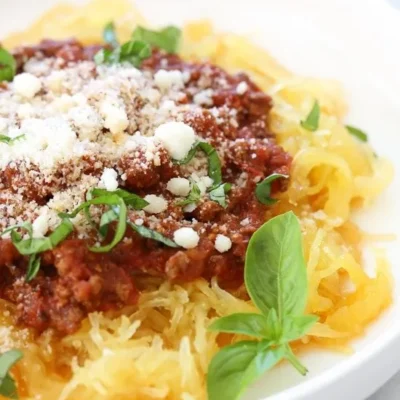 One-Pot Spaghetti Squash And Meat Sauce Pressure Cooker And Slow Cooker