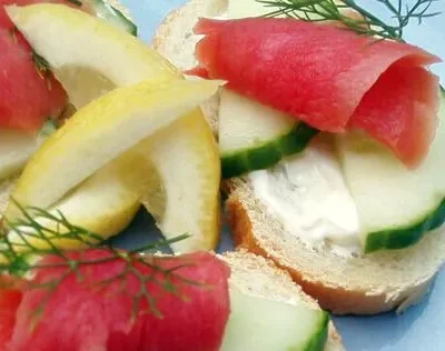 Open-Faced Salmon Tea Sandwiches