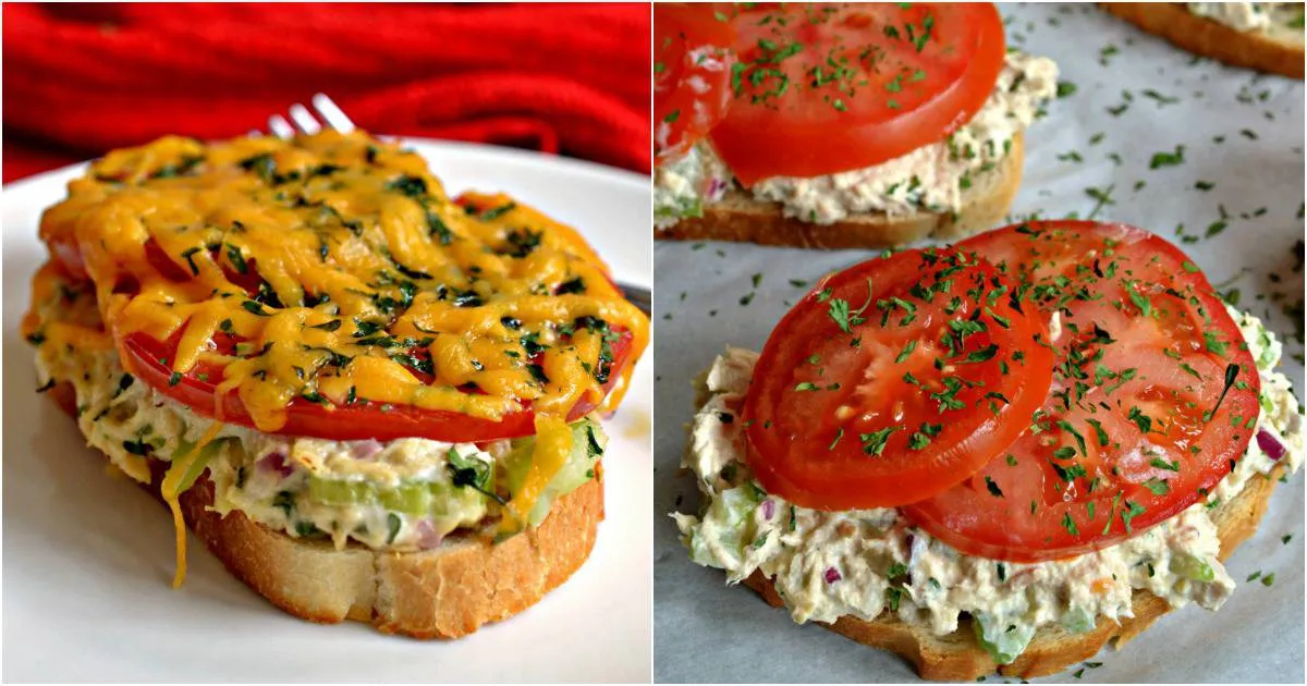 Open-Faced Tuna Melt Sandwich Recipe