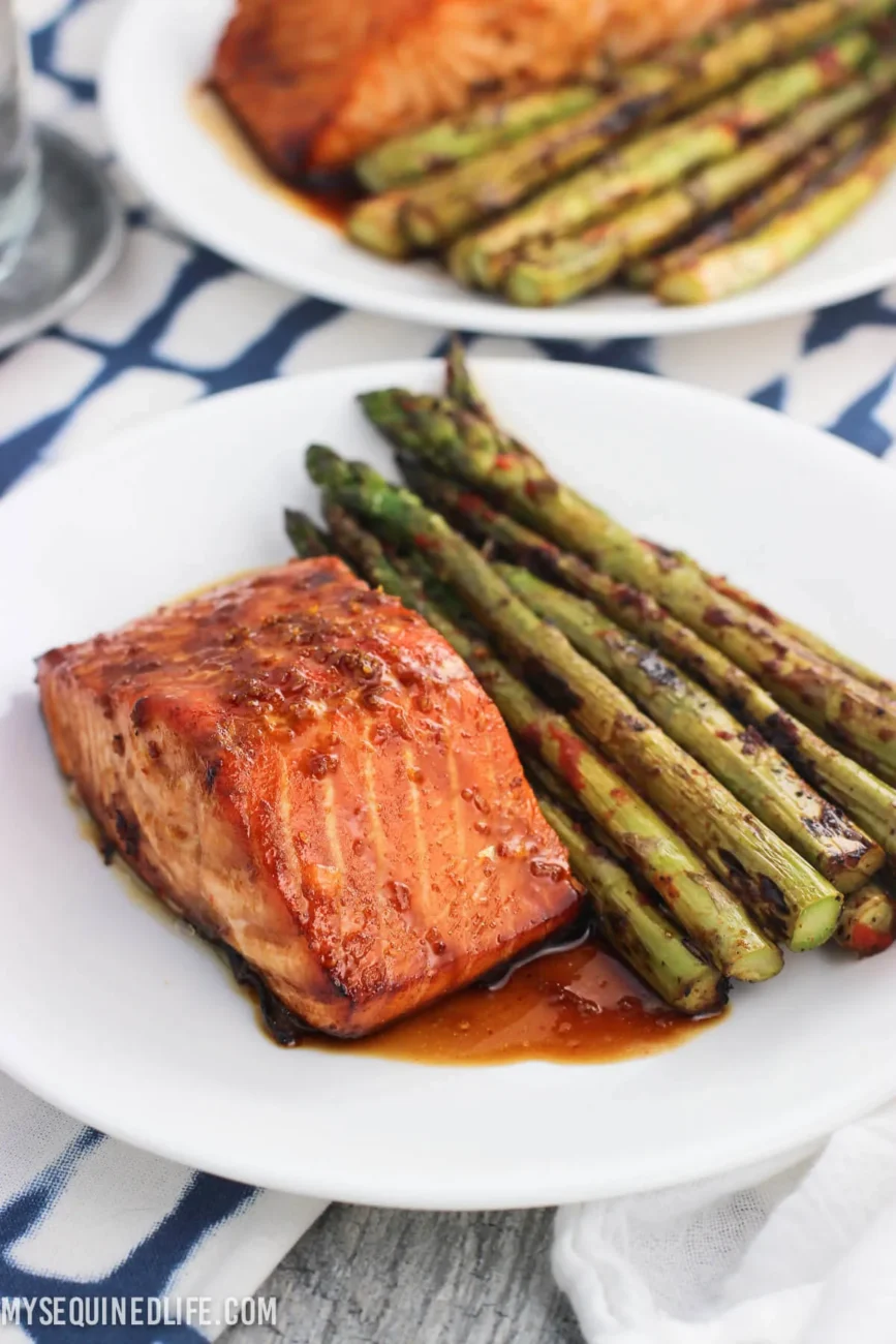 Orange Basil Sauce Over Salmon Fillets