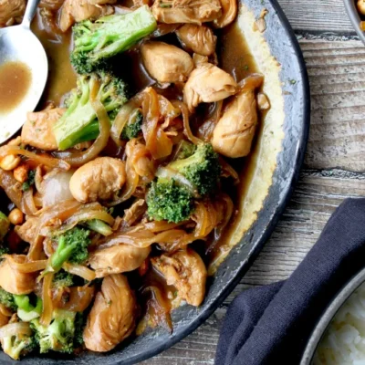 Orange Cashew Chicken With Broccoli