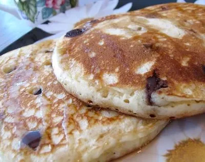 Orange White Chocolate Chip Pancakes