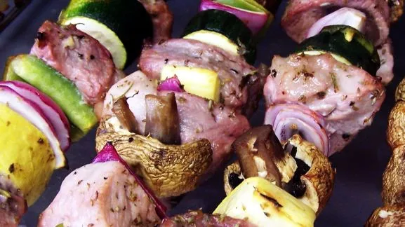 Oregano & Lemon Pork Kebabs