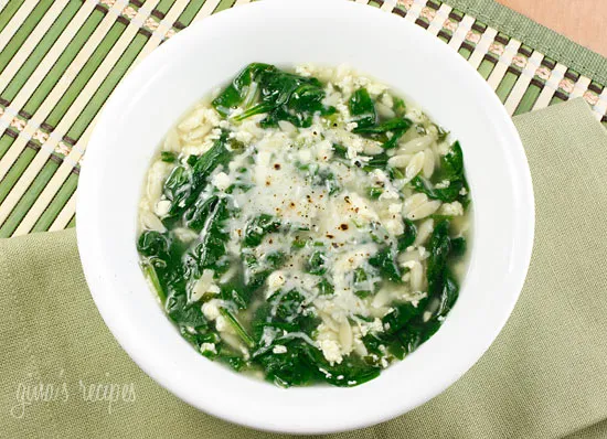 Orzo and Spinach Egg Drop Soup Recipe