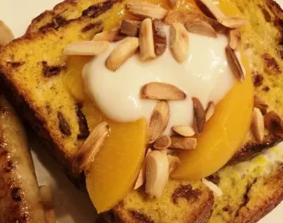 Oven-Baked French Toast With Peaches