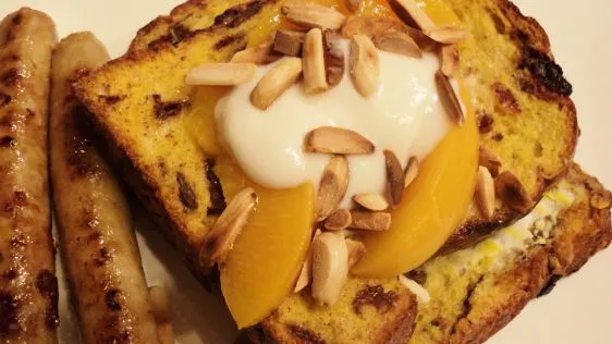 Oven-Baked French Toast With Peaches