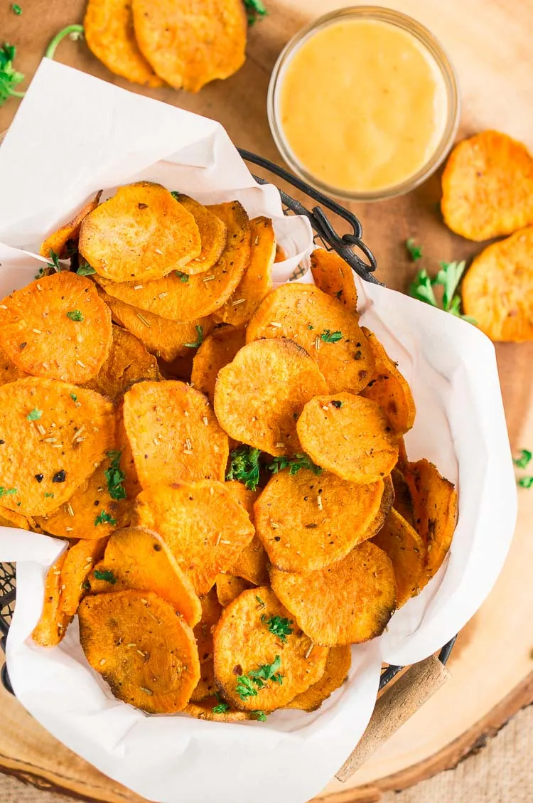 Oven Baked Sweet Potato Chips