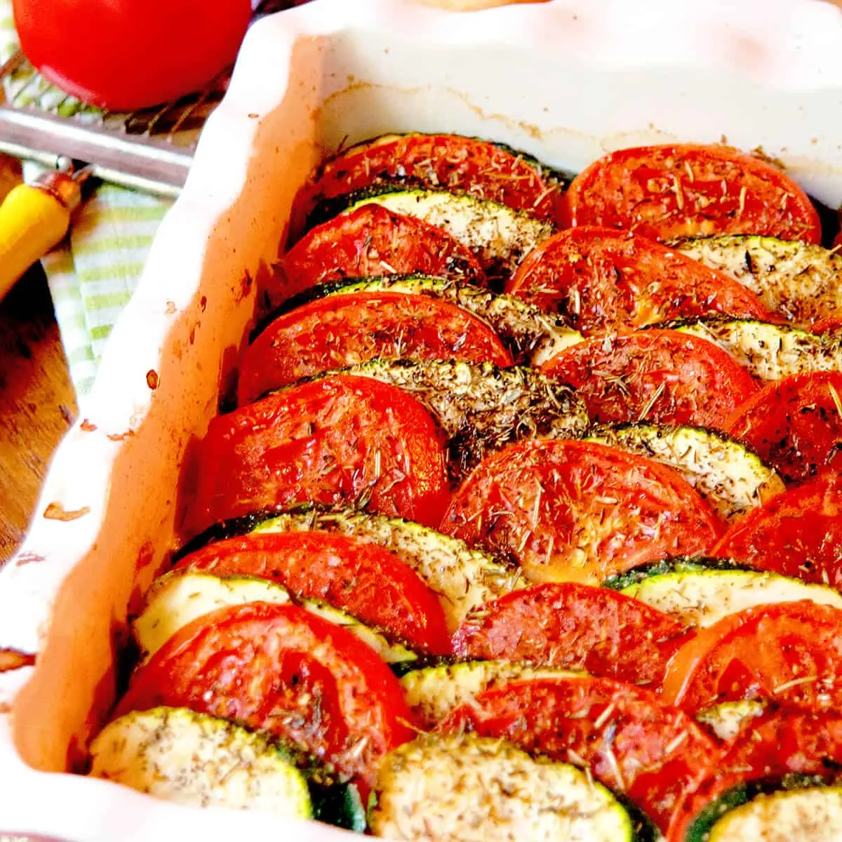 Oven Baked Zucchini And Tomato Tian