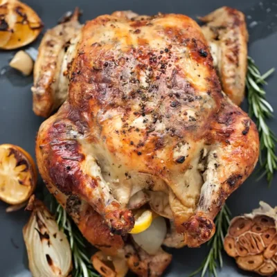 Oven Fried Garlic Rosemary Chicken