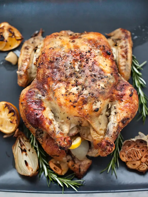 Oven Fried Garlic Rosemary Chicken