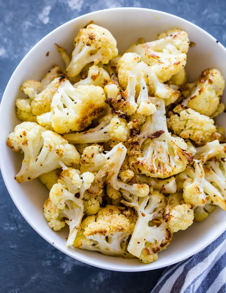 Oven Roasted Cauliflower With Garlic