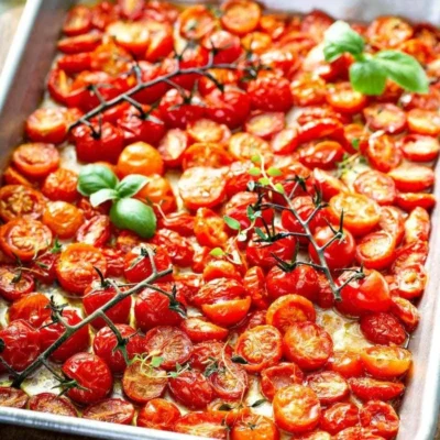 Oven Roasted Cherry Tomatoes With