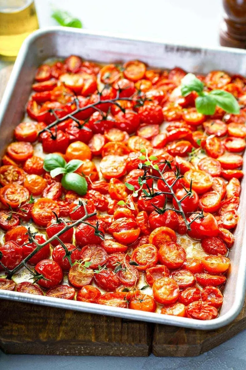 Oven Roasted Cherry Tomatoes With