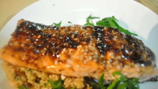 Oven Roasted Salmon With Balsamic Sauce