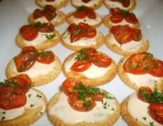 Oven Roasted Tomatoes On Crackers