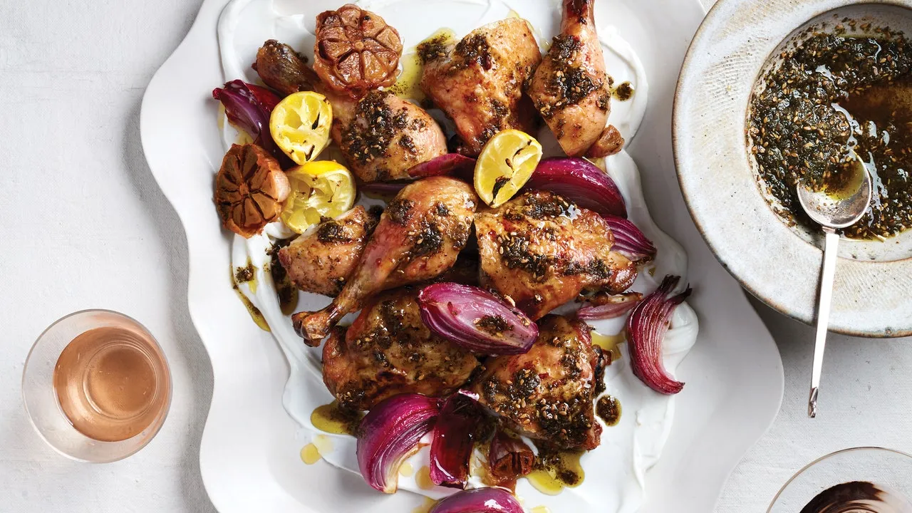 Oven-Roasted Zaatar and Honey Chicken Wings or Thighs