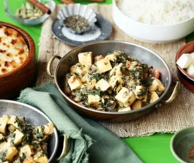 Palak Paneer Indian Fresh Spinach With