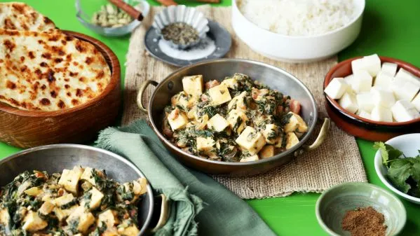 Palak Paneer Indian Fresh Spinach With