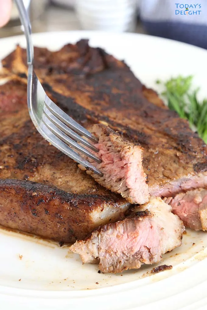 Pan Seared T Bone Steak