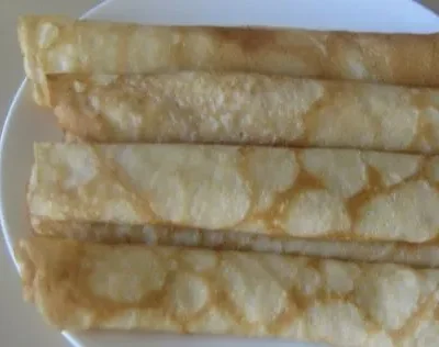 Pancakes With Lemon And Sugar For Shrove