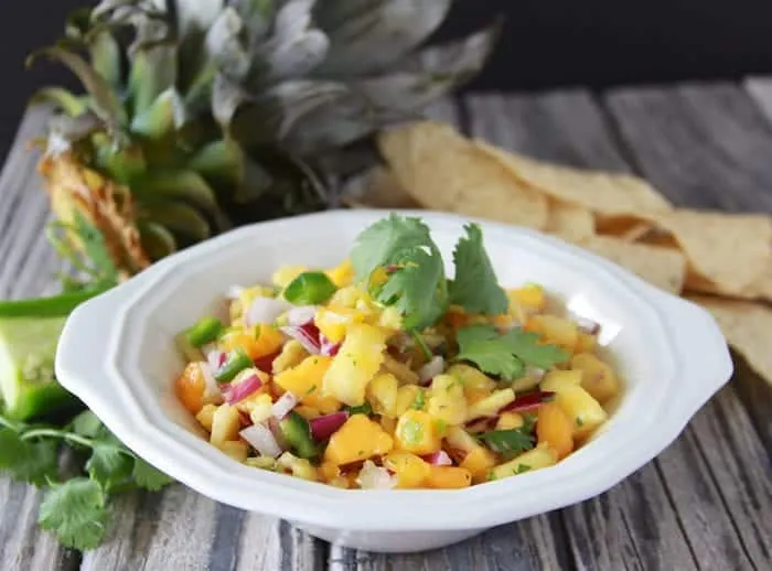 Papaya, Pineapple And Red Onion Salsa