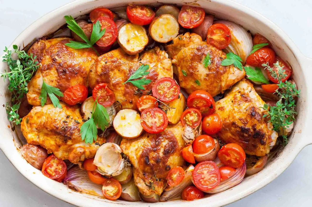 Paprika Roast Chicken With Sweet Onion