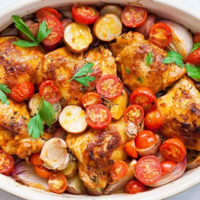 Paprika Roast Chicken With Sweet Onion