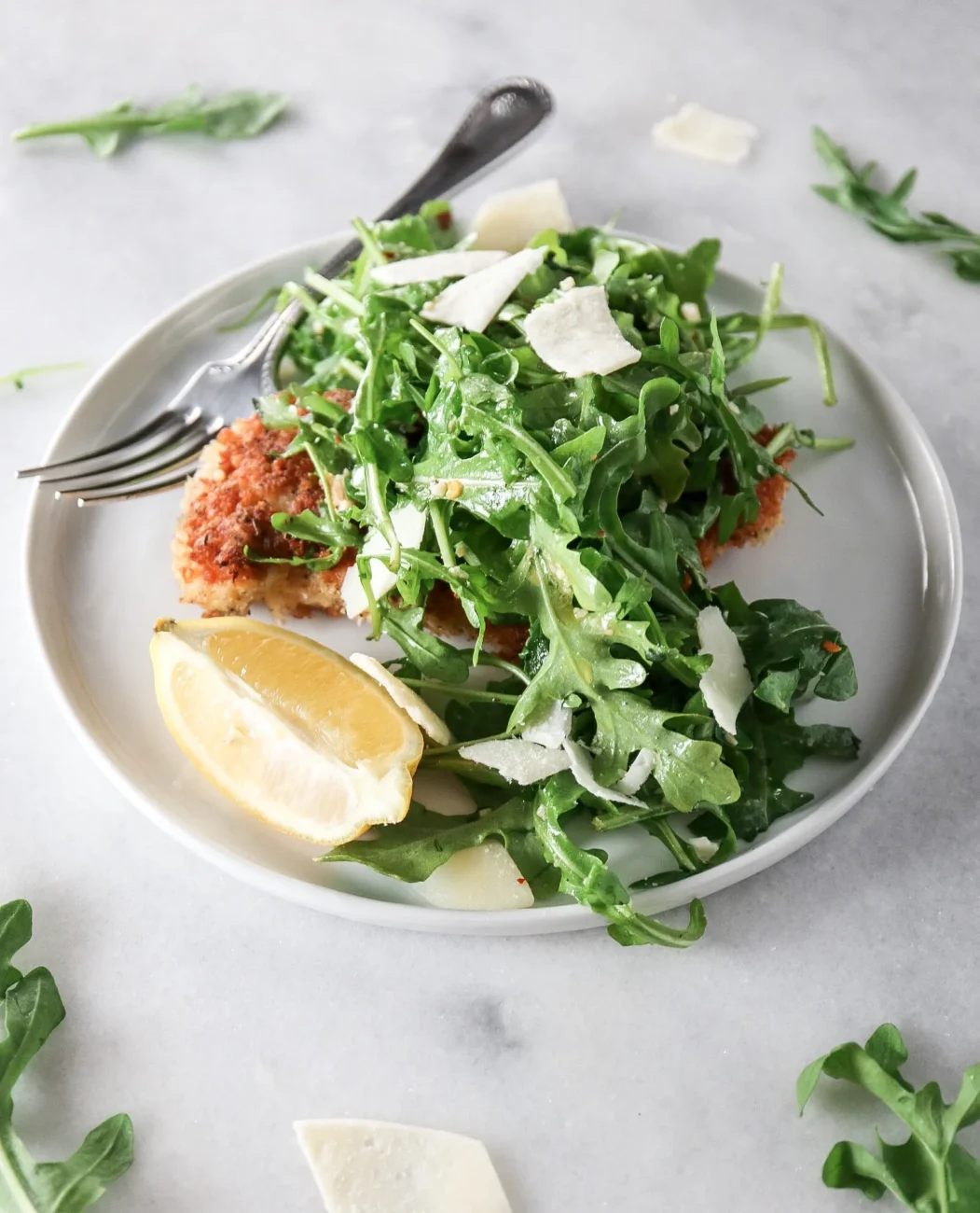 Parmesan Crusted Chicken With Arugula