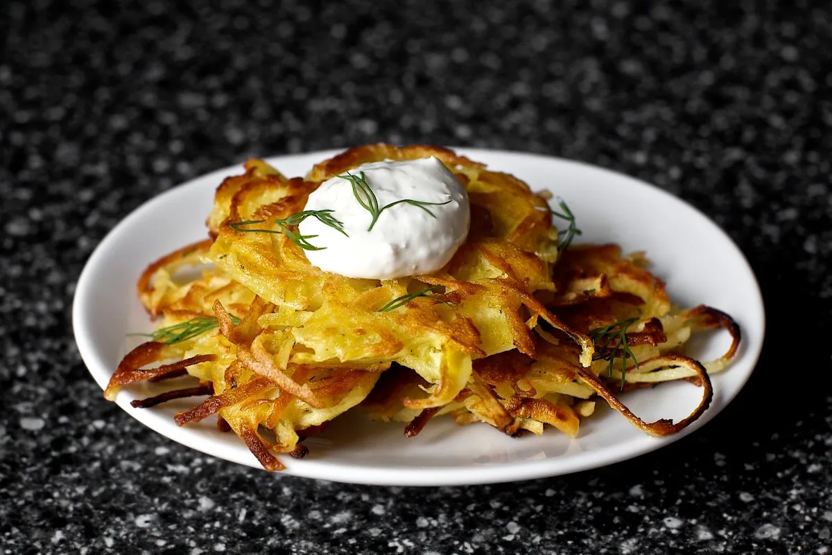 Parsnip Potato Latkes W/Horseradish