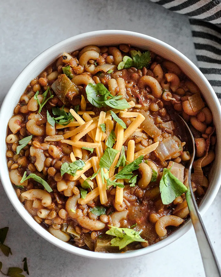 Pasta, Tomato And Lentil Soup