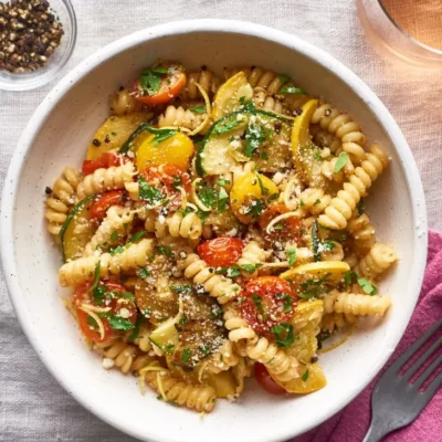 Pasta With Baby Veggies And Lemon