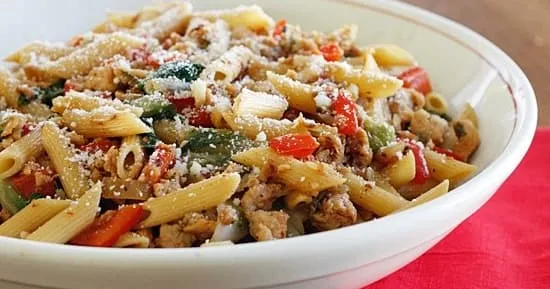 Pasta With Italian Chicken Sausage, Escarole And Beans