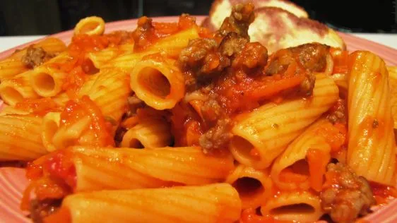 Pasta With Sausagemeat And Carrots