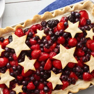 Patriotic Berry And Cream Cheese Tart Recipe