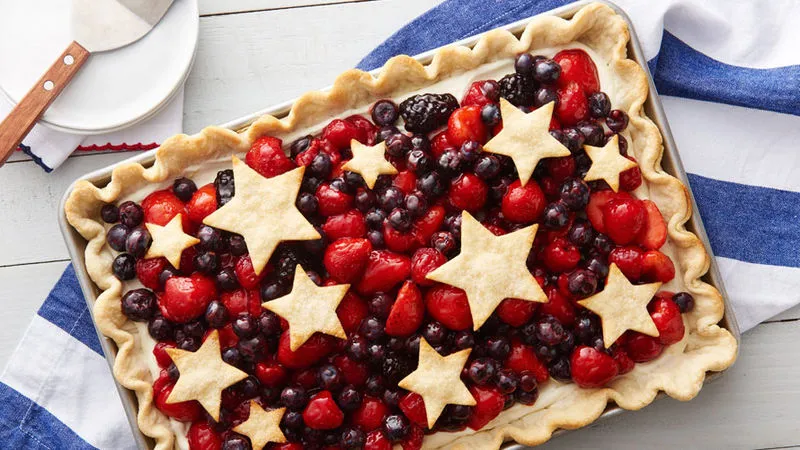 Patriotic Berry and Cream Cheese Tart Recipe