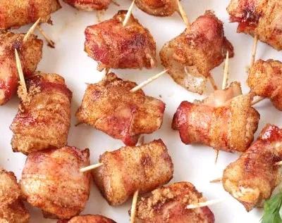 Paula Deen-Inspired Honey-Glazed Chicken And Bacon Bites