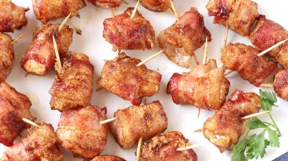 Paula Deen-Inspired Honey-Glazed Chicken and Bacon Bites