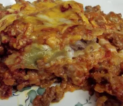 Paula Deens Baked Beef Enchilada