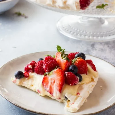 Pavlova With Fruit Custard Filling