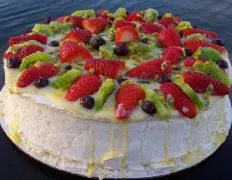 Pavlova With Lemon Cream And Berries