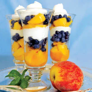 Peach And Blackberry Parfait With