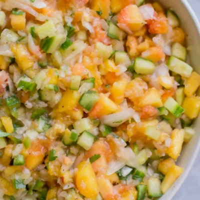 Peach And Cucumber Salsa