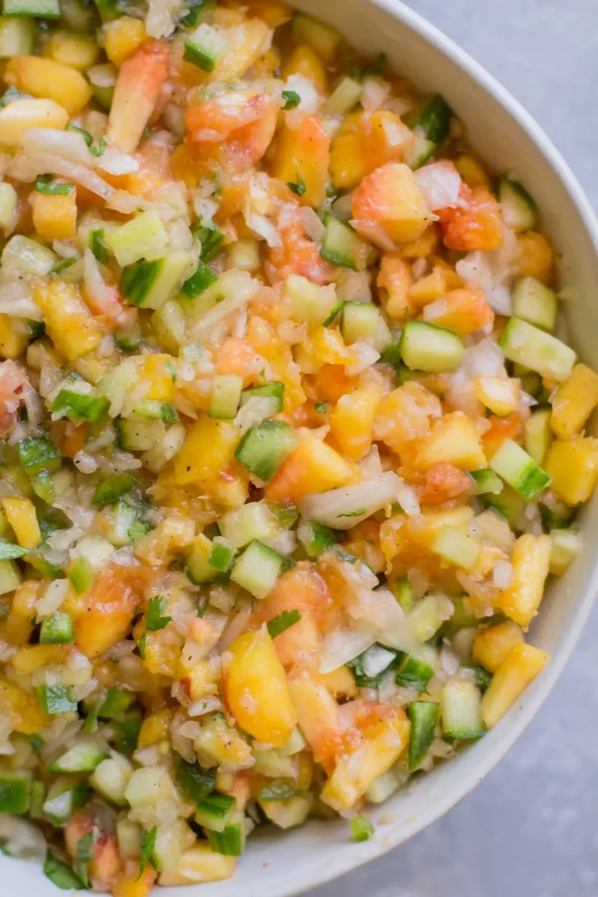 Peach And Cucumber Salsa