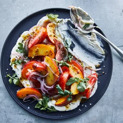 Peach And Tomato Salad