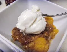 Peach Cobbler With Oatmeal Cookie Topping