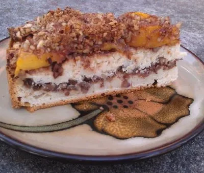 Peach-Sour Cream Coffee Cake