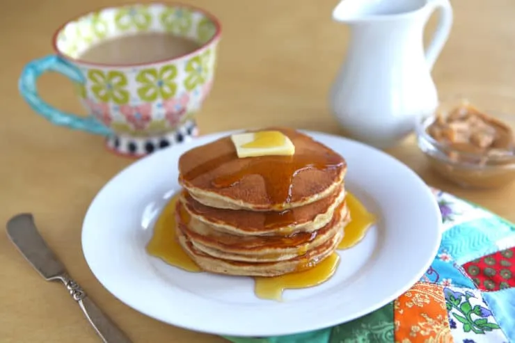 Peanut Butter Feather Pancakes