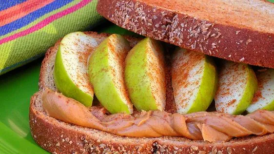 Peanuty Apple Toast